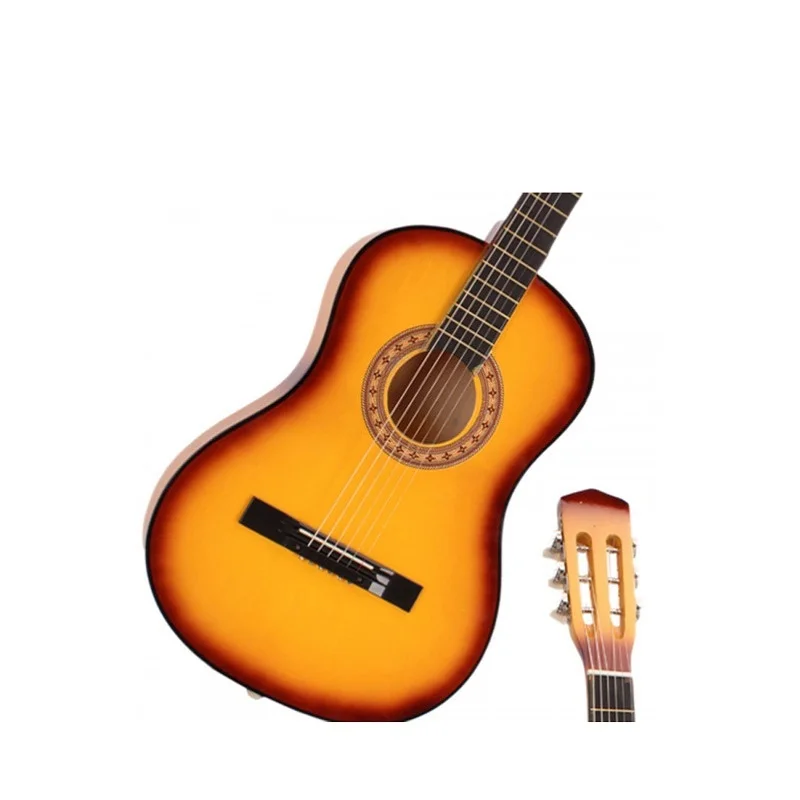 

Beginner 38" Folk Acoustic Guitar Set with Accessories Multicoloured Color