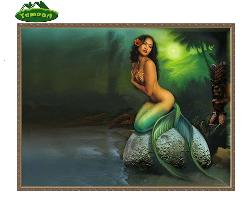

5D DIY Diamond Painting Green Mermaid Embroidery Diamond Painting Cross Stitch Kits Needlework Rhinestone Mosaic Paintings