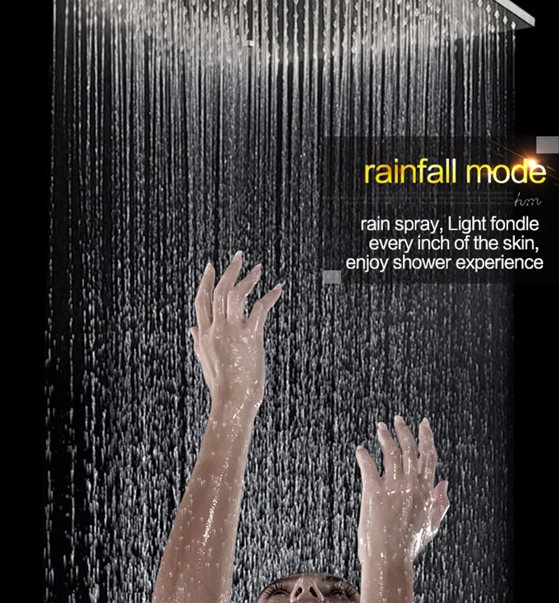 Hm 20-дюймовая душевая насадка Rain Rain Mist SPA 6 массажных струй для душа Наборы для душа