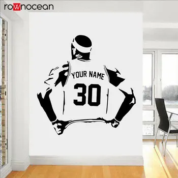 

Personalized Name And Number Basketball Decal Play Vinyl Wall Sticker Home Deocr For Boys Room Sport Teens Bedroom Custom 3Y28