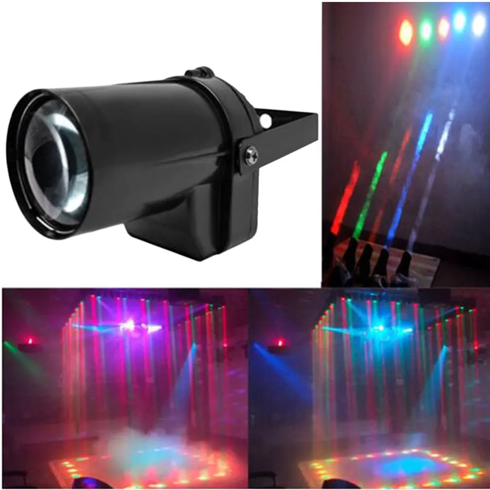 

Newest 3W LED Spotlight Spin Stage Lighting Party Show Light Mount Effect Pinspot @8 JD9