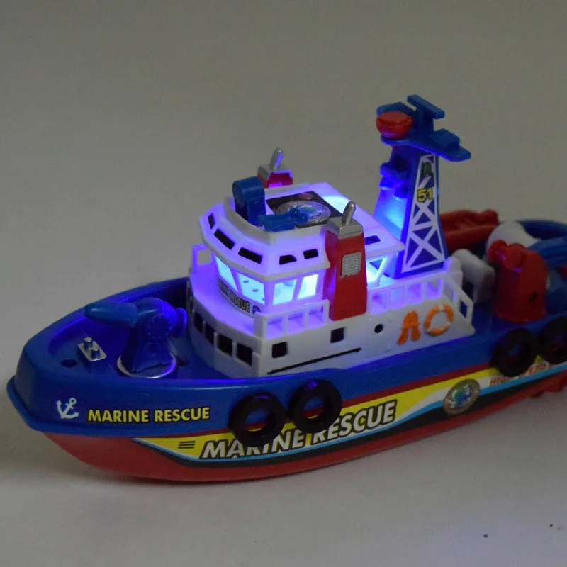 Креативная электрическая лодка корабль водные игрушки для ванной музыка светящиеся огни Ванна Душ развивающие игрушки Дети Купание в ванной