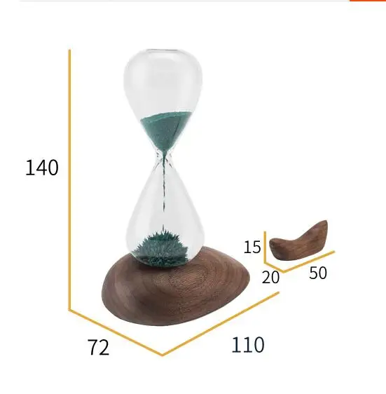 Лучшие подарки для друзей, влюбленных, магнитные креативные песочные часы, домашнее украшение, ручка-держатель, песочный таймер-часы, песочные очки для дома