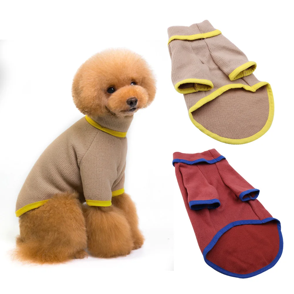 Лидер продаж простой собака костюм щенок теплая одежда с высоким воротником для собак Одежда для собак