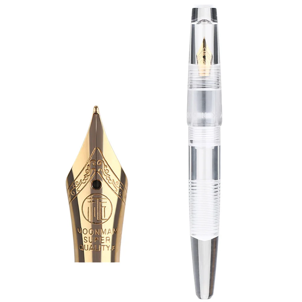 

Moonman C2 With Eyedropper Fountain Pen Thread Design School Office Acrylic Student Fine Nib Demonstrator Writing Transparent