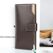 Новинка года мужские кошельки Повседневный Кошелек мужской бумажник клатч кожаный кошелек марки длинный дизайн мужская сумка подарок для мужчин