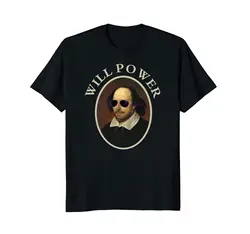 Возьмите бренд для мужчин рубашка Классический Уильям Шекспир будет мощность футболка Цитата футболки