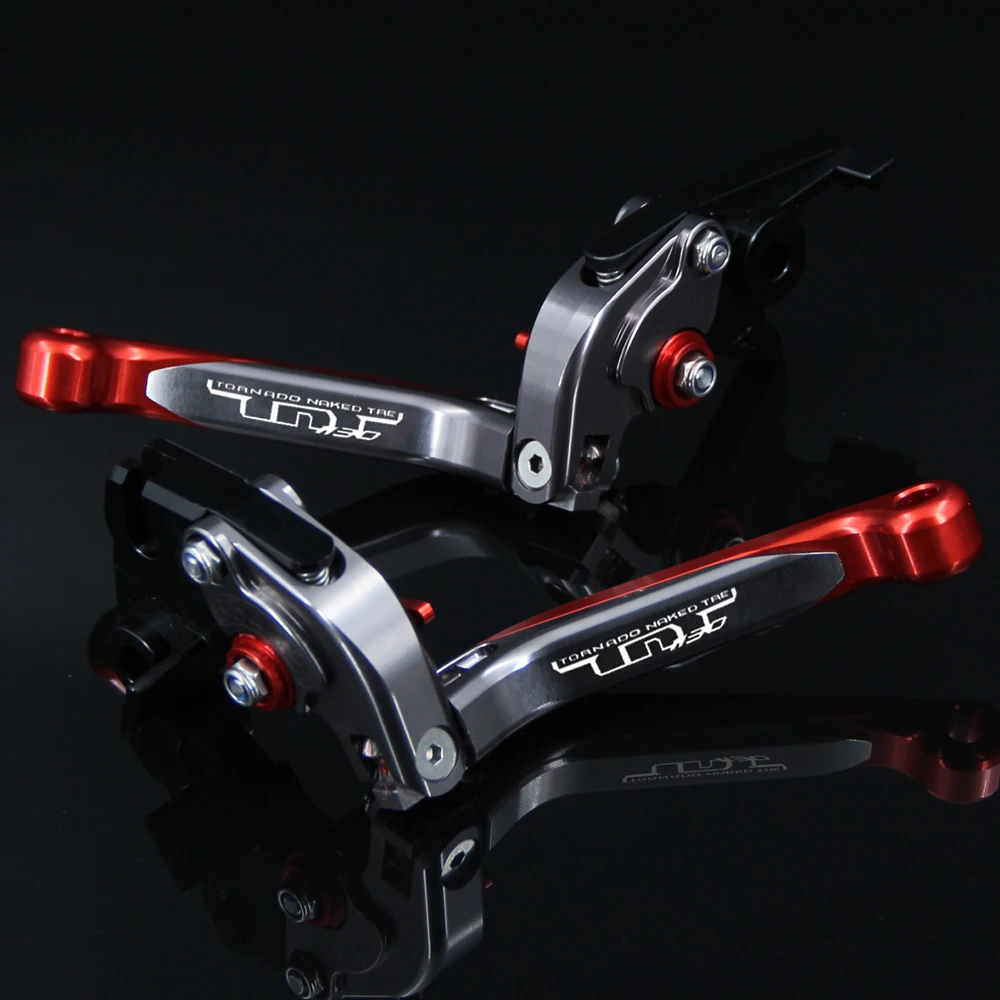 Красный + Титан для Benelli TNT 1130 Sport/Evo 2005 2014 2010 2011 2012 2013 CNC Складные Выдвижные рычаги