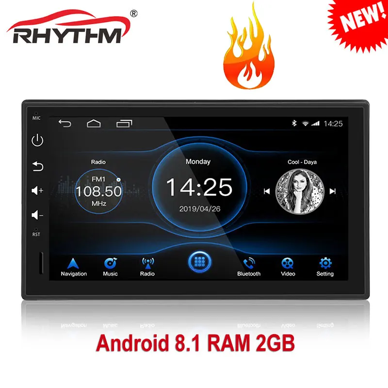

2019 NEW 7" 1Din Android 8.1 Octa Core Car Radio 2GB RAM Stereo GPS Bluetooth 1080P Audio Radio RDS For Nissan Toyota Volkswagen