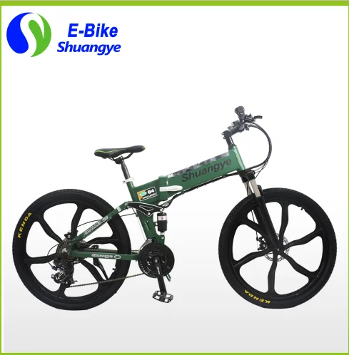 26" 36v 250w aluminum alloy folding electric mountain bicycle for Europe - Цвет: Армейский зеленый