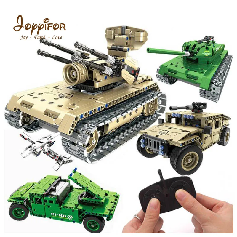 

4 kinds RC romote control car tank out road car radar Compatibie Building Blocks Toy Kit DIY Educational Birthday Gifts