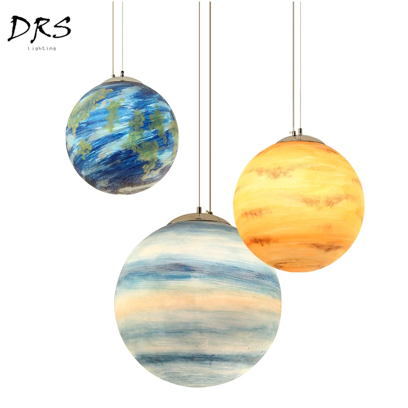

Creative Solar System Planet Hang Lamps Pendant Lights Led Lights for Home Nordic Pendant Light Fixtures Loft Style Hanging Lamp