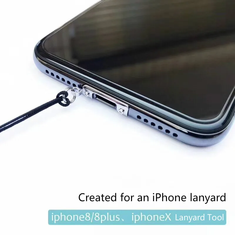 

Lanyard Tool Data Port Stainless Steel Metal Hanger + Screwdriver Phone Straps for iPhone 5/5s/5c/se/6/6P/6s/6sP/7/7P/X