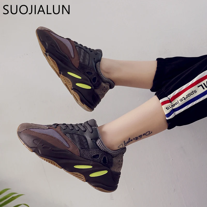 

SUOJIALUN 2019 Spring Summer Flat Women Casual Shoes Ulzzang Breathable Fashion Zapatos Mujer Sneakers Female Platform Sneakers