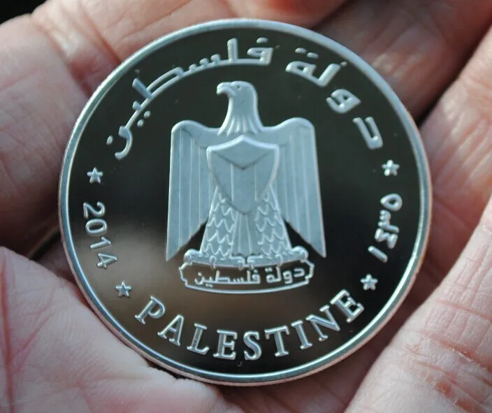 40 мм Голубь мира Вертикальная Посеребренная сувенирная медаль для монет "Джерузалем"