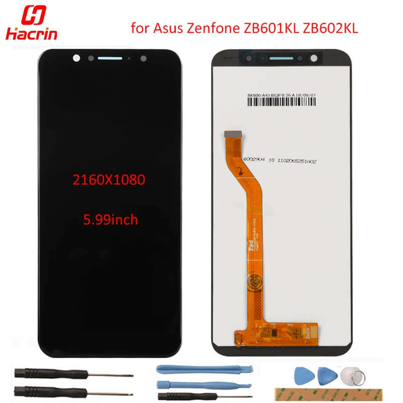 

No Dead Pixel Digitizer Screen Panel 5.99inch LCD Screen LCD Display Touch Screen For Asus Zenfone Max Pro M1 ZB601KL ZB602KL
