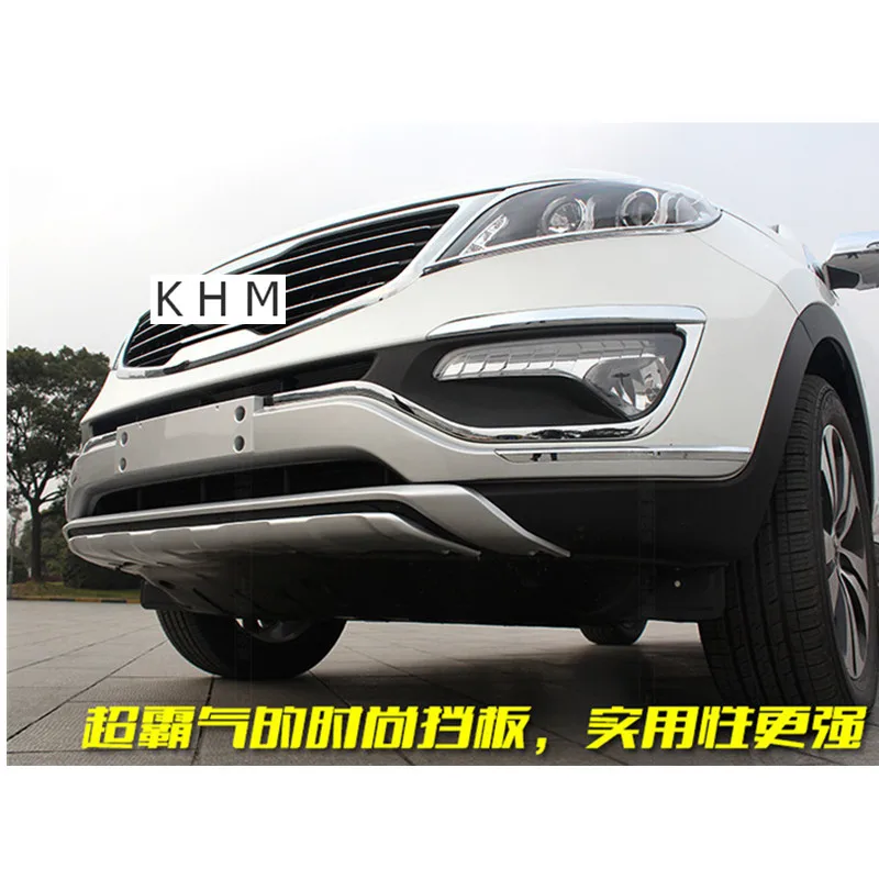 

Free shipping ,High Quality 2PCS Plastic Front+Rear Bumper Guard Protector For Kia Sportage 2010 2012 2013 2014 2015 ,car stylin