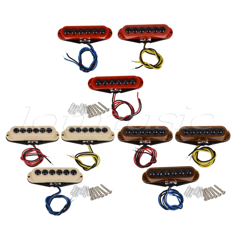 Kmise Electric Guitar Single Coil Pickup Set Invader Type For Strat