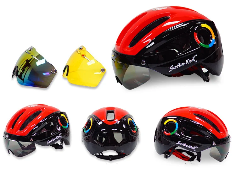 SCOHIRO-WORK ультралегкий велосипедный шлем Mtb Горный шоссейный велосипед велосипедный шлем PC+ EPS дорожный велосипед с 3 линзами очки велосипедный шлем