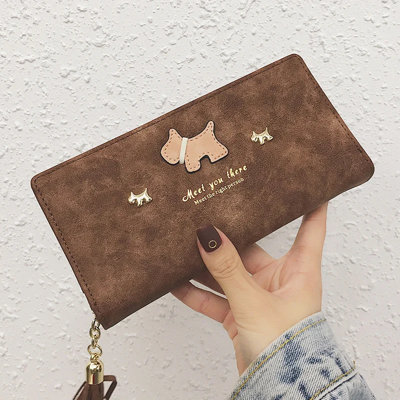 

Women Wallets Cartoon Dog Purses Long Wallets For Girl Ladies Money Coin Pocket Card Holder Female Wallets Phone Clutch Bags