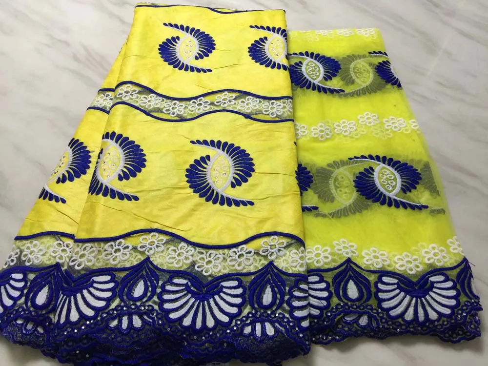 

African material bazin riche fabric bazin brode getzner guinea brocade yellow lace fabric for dress high quality bead french net
