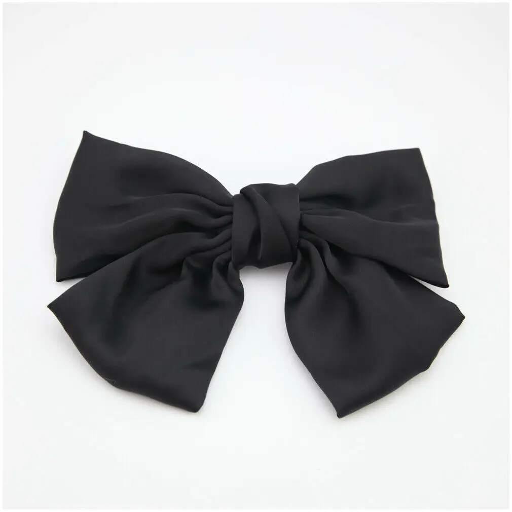 

Women Rhinestone Barrette Hair Clip Net Cover Bowknot Bun Snood Hairpin Hairgrip Black Pink Red Green Cyan