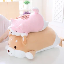 1pc 36/55cm macio kawaii gordura shiba inu cão brinquedo de pelúcia recheado animal bonito dos desenhos animados travesseiro presentes encantadores para crianças presentes