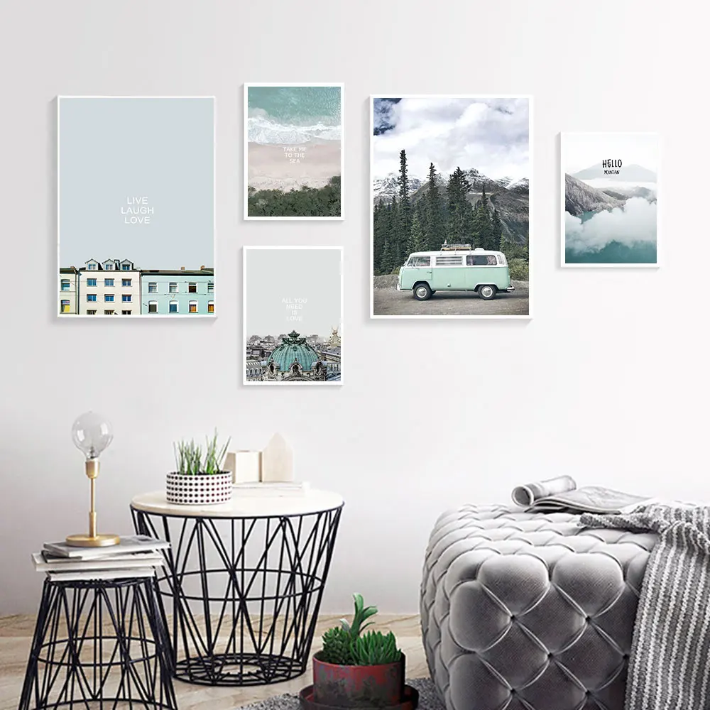 

Motivational Nordic Art Poster Sea Posters And Prints Ocean Landscape Canvas Painting Wall Art Pictures For living Room Unframed
