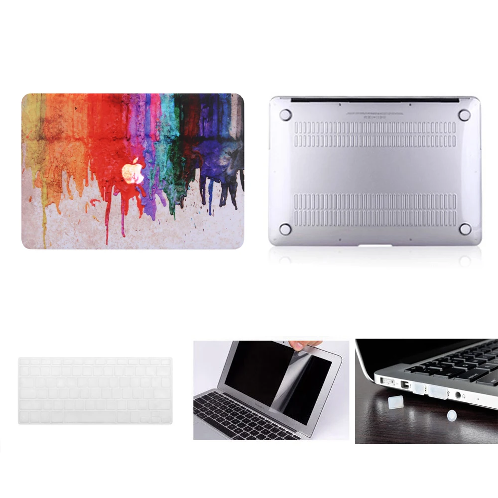 

Laptop Case Notebook Tablet Shell Keyboard Skin Smart Cover Bag Screen Film Dust Plugs For 11 12 13 15.4"Macbook Pro Air Retina