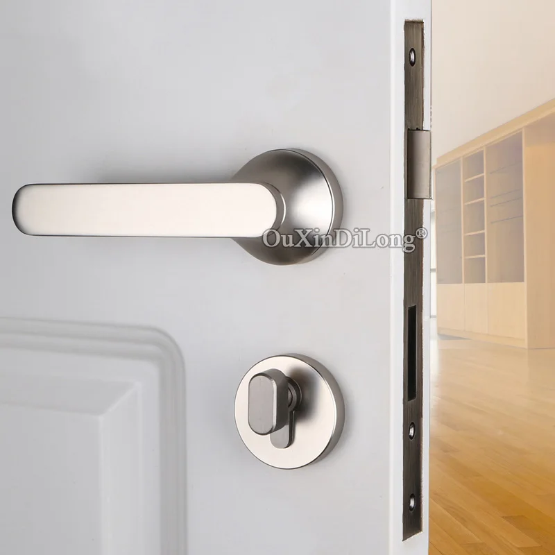  European Mortise Door Lock Set Copper Interior Entry Door Lever Lock for Living Room Bedroom Bathro - 33029739381