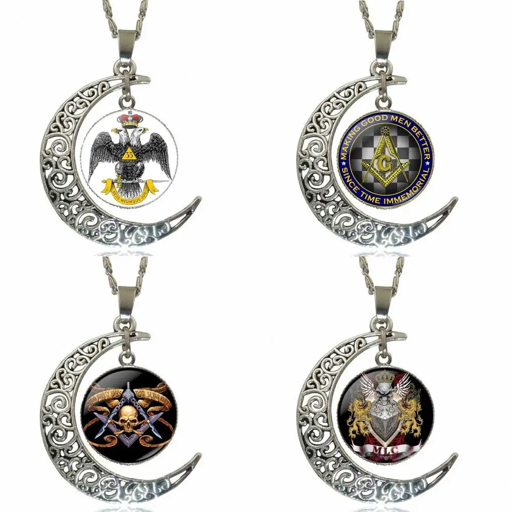 

Masonic Free Mason Freemason Illuminati For Girls Glass Cabochon Pendant Necklace Fashion Necklace