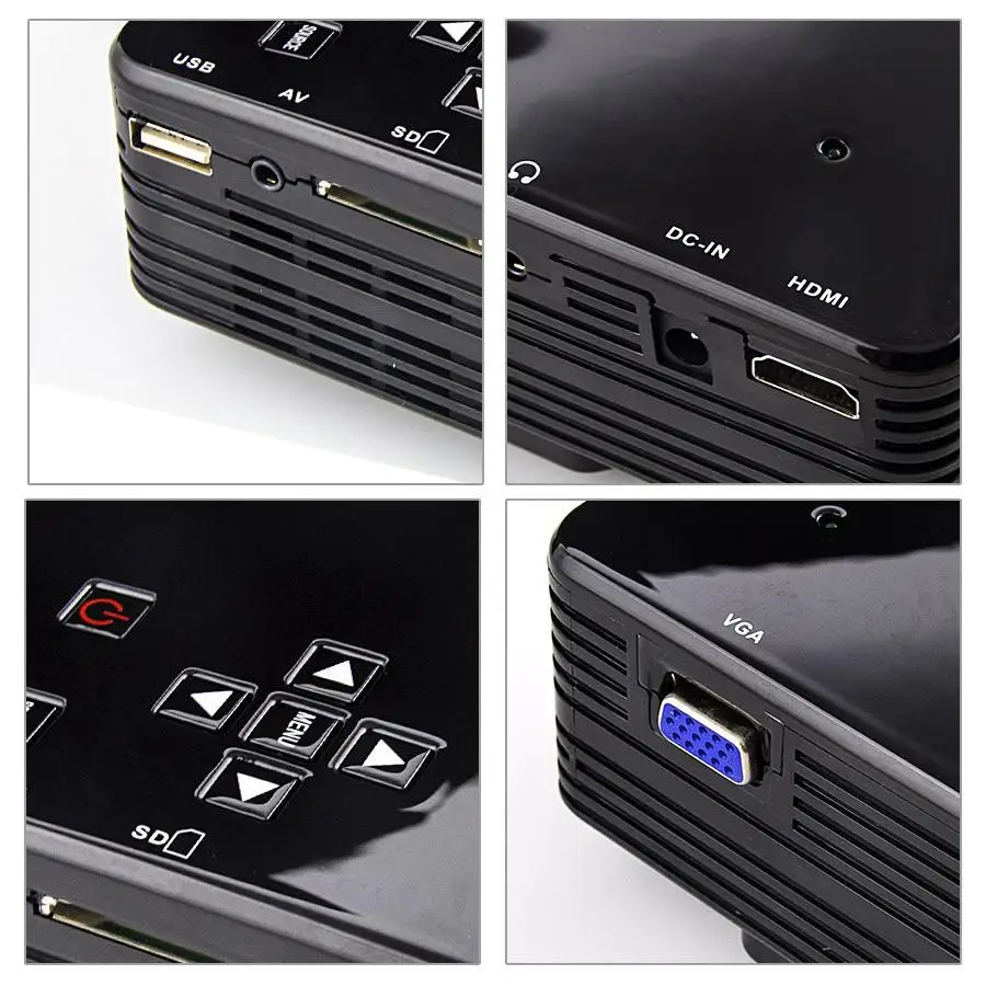 

Free Shipping EMS for Korea Mini 1080P home proyector Portable Multimedia LED Projector support HDMI AV-in Video VGA HDMI USB SD