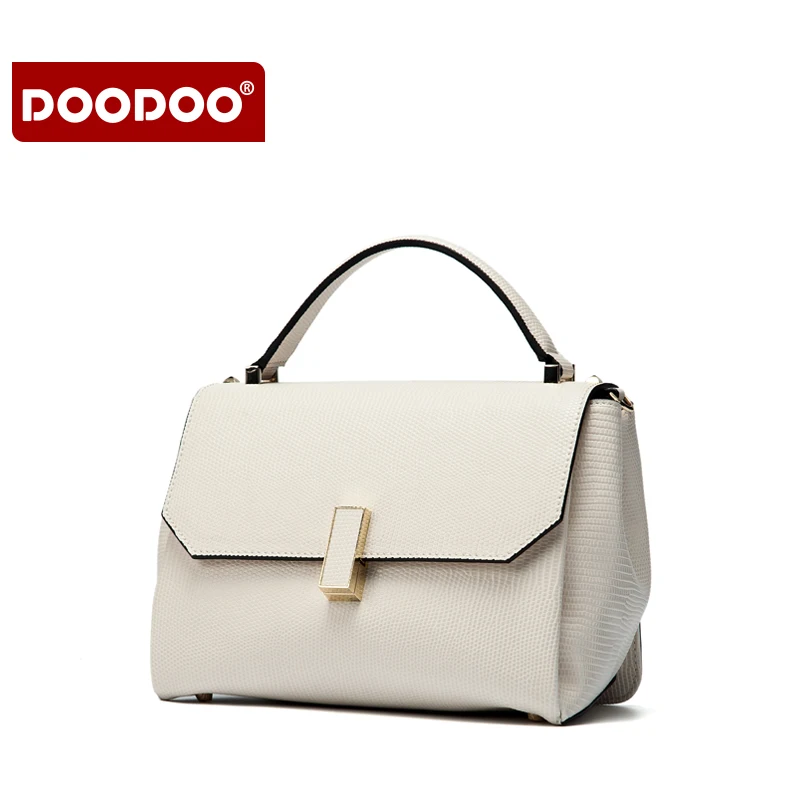 

DOODOO Famous Brand Women Genuine Leather Handbags Patent Women's Shoulder Bags Crossbody Women's Messenger Shoulder Bags C162