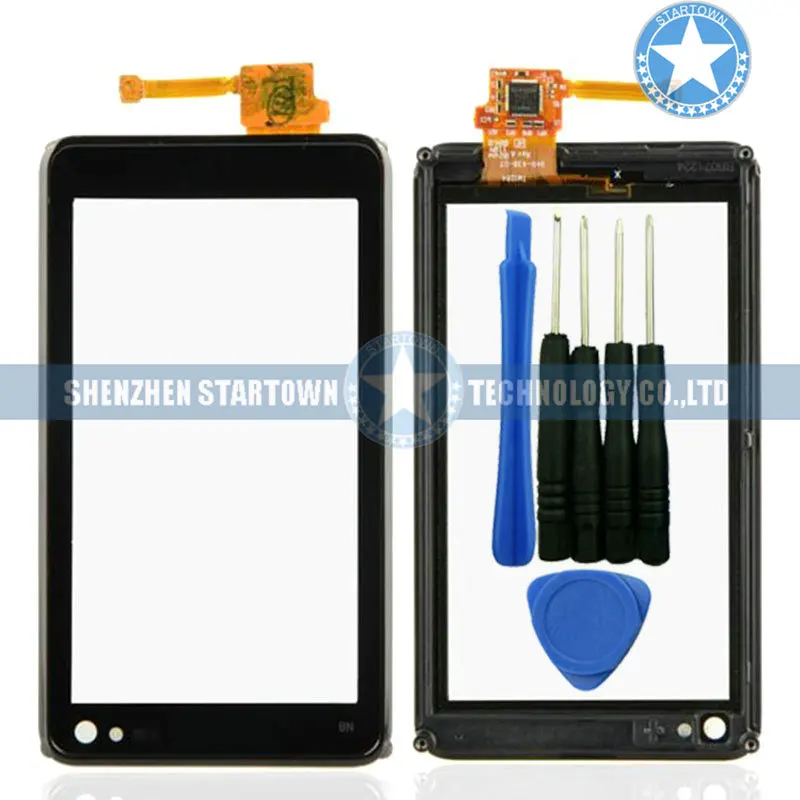 

Black For Nokia N8 Touch Screen Digitizer with Frame Front Touch Panel Lens Glass for Replacement Repair Parts Tools