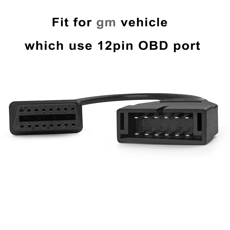 10 шт. для GM12 OBD2 адаптер кабель для G-M 12 Pin к ODB2 16Pin кабель для GM12 OBDII разъем OBD1 автодиагностика инструмент для GM 12