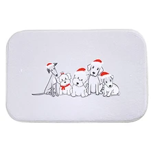 Горячие GCZW-нескользящие коврики перед домашним ковром спальни/Рождественская собака 40x60 см