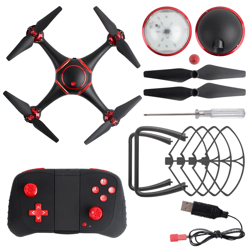 Удерживающий высоту WIFI FPV RC Дрон s7 Безголовый режим Квадрокоптер со светодиодным