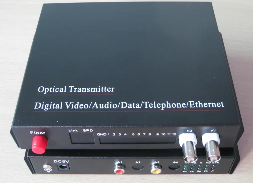 

High Quality 2 Channel Video/Audio/Data Fiber optic Optical Media Converter Transmitter Receiver Working distance 20Km