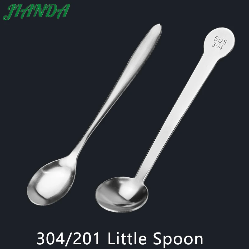 

Stainless Steel Small Spoon Coffee Spoons Seasoning Spoon Dessert Spoons Good Quality Kitchen Accesorry Square & Round Shape