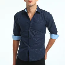 Бренд, модная мужская рубашка, топы с длинными рукавами, простой геометрический узор, рубашка, мужские рубашки, приталенная Мужская рубашка XXXL