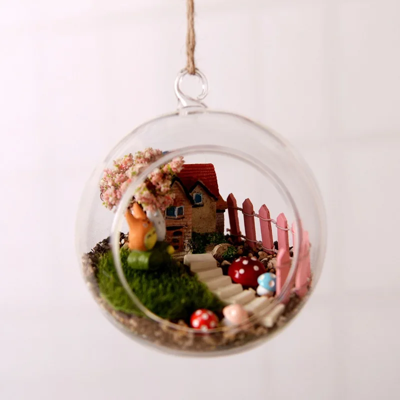 Clear Hanging Glass Candle Tea Light Holder Terrarium Air Plant Globe Ball Home Wedding Party Centerpieces Decor