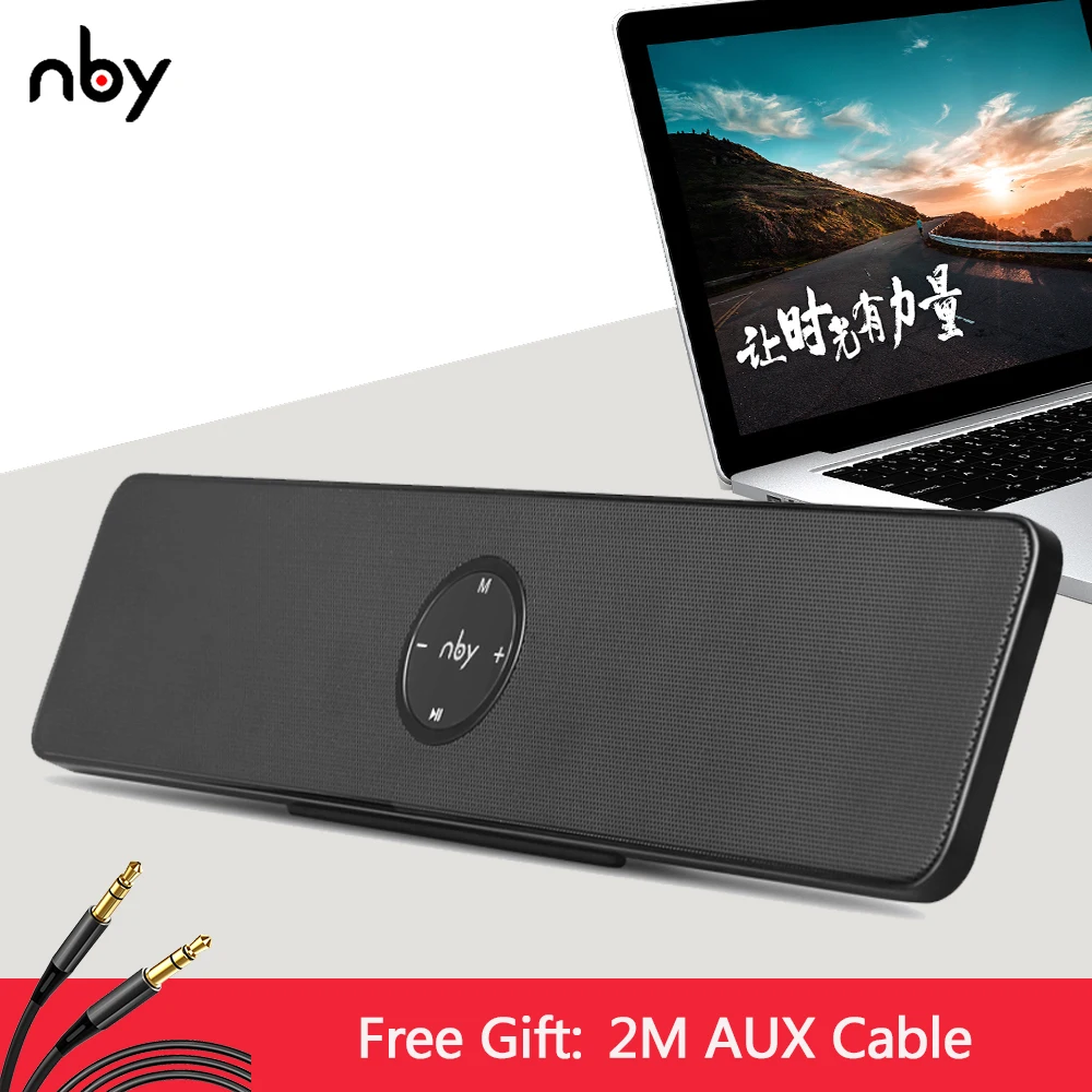 Nby 5530 двухрупорный динамик s компьютерный бас Портативный 10 Вт Bluetooth fm радио