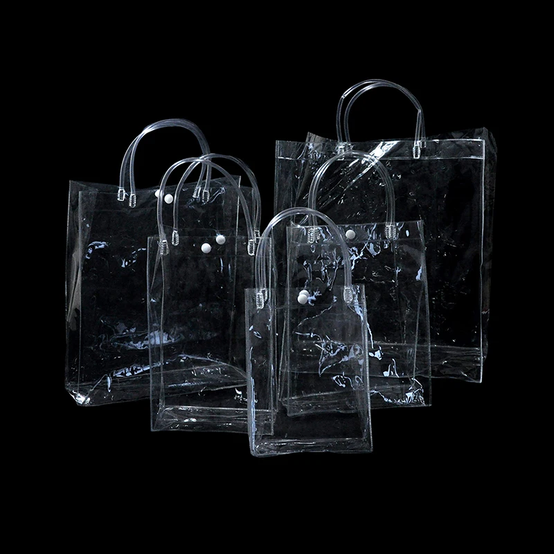 

PVC buckle gift package bag party gift bag clear tote bag transparent purse shoulder handbag