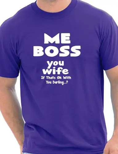 Мужская забавная футболка с надписью Me Boss You Woman на день рождения|t-shirt t-shirt|t-shirt men