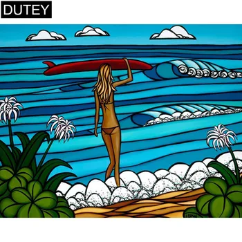 

Full Square/Round Drill 5D DIY Diamond Painting"surf"3D Diamond Embroidery Cross Stitch Mosaic Home Decor Gift JCC