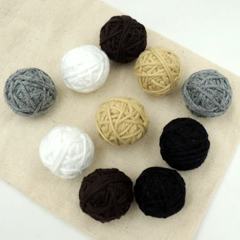 40pcs shade grey chunky crochet voodoo bead handmade pattern Christmas decoration statement jewelry making necklace EA170