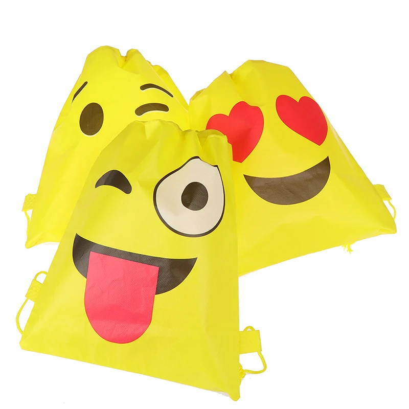 

Expression Non-woven Drawstring Bag Backpack Kids Travel School Decor Gift Bags Send Randomly