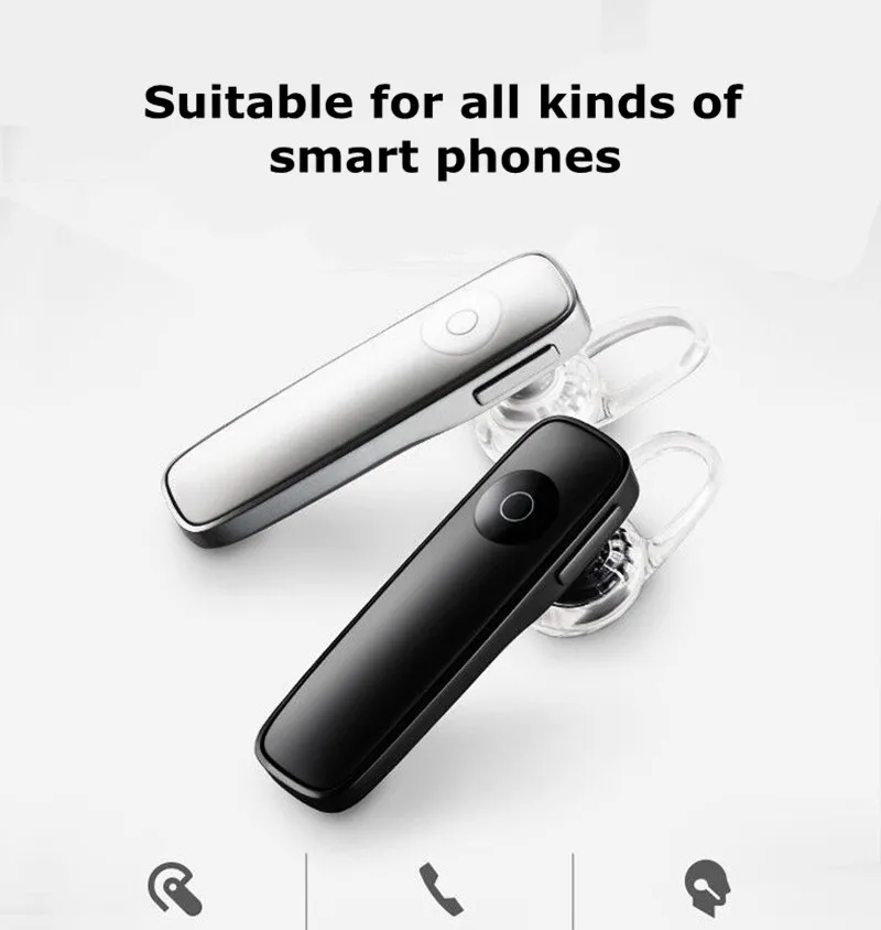 Bluetooth Earpiece Wireless hands-free Headset Waterproof Earbuds Mic Mini Earphone Headset earpieces For iPhone xiaomi Android