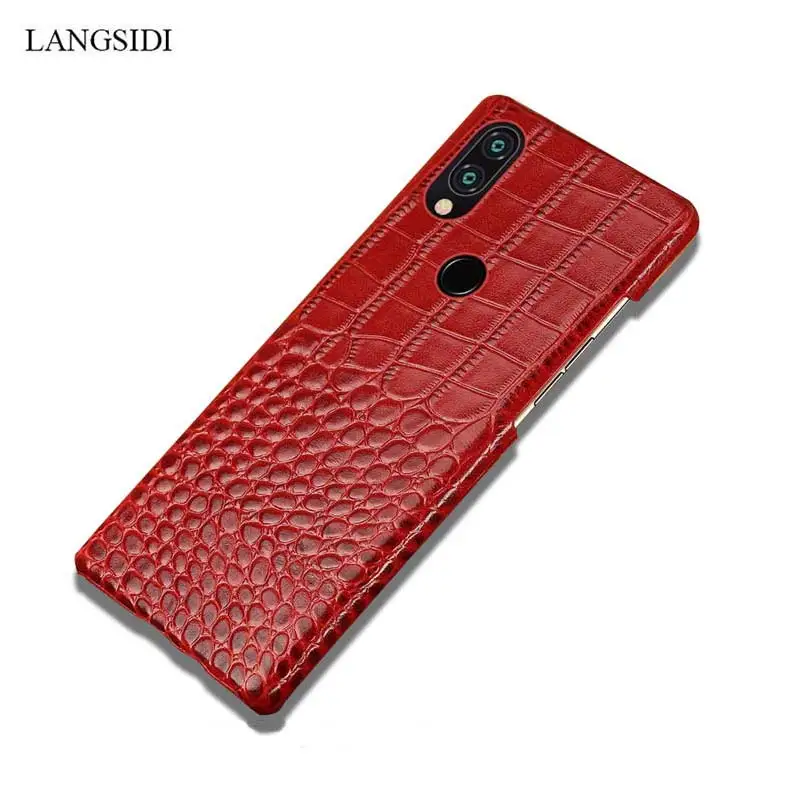 

100% Genuine Leather Phone case For Huawei p smart 2019 P30 P20 Pro luxury marvel Crocodile Grain Covers for Huawei Honor 8X 10