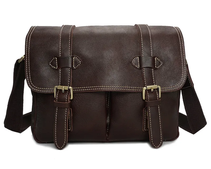 

Vintage Genuine Leather DSLR Camera Bag Cow Leather Men Messenger Bags Brown / Dark Coffee Male Shoulder Crossbody Bag #YD8101